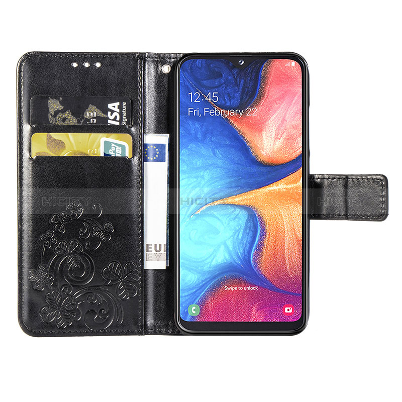 Custodia Portafoglio In Pelle Fiori Cover con Supporto per Samsung Galaxy A20e