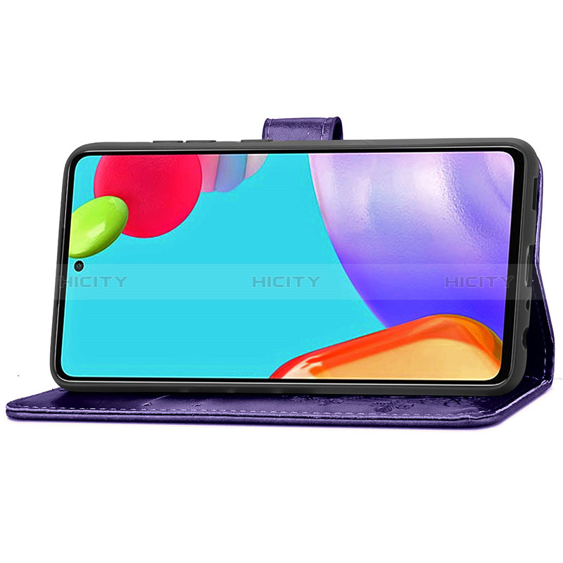 Custodia Portafoglio In Pelle Fiori Cover con Supporto per Samsung Galaxy A52s 5G