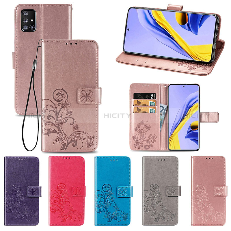 Custodia Portafoglio In Pelle Fiori Cover con Supporto per Samsung Galaxy A71 5G