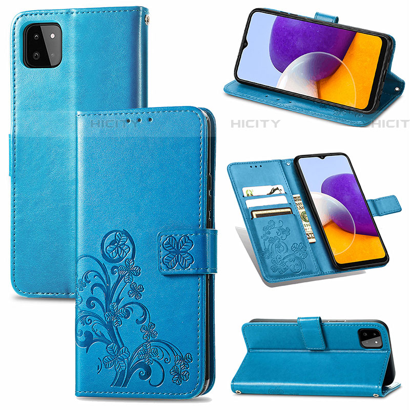 Custodia Portafoglio In Pelle Fiori Cover con Supporto per Samsung Galaxy F42 5G