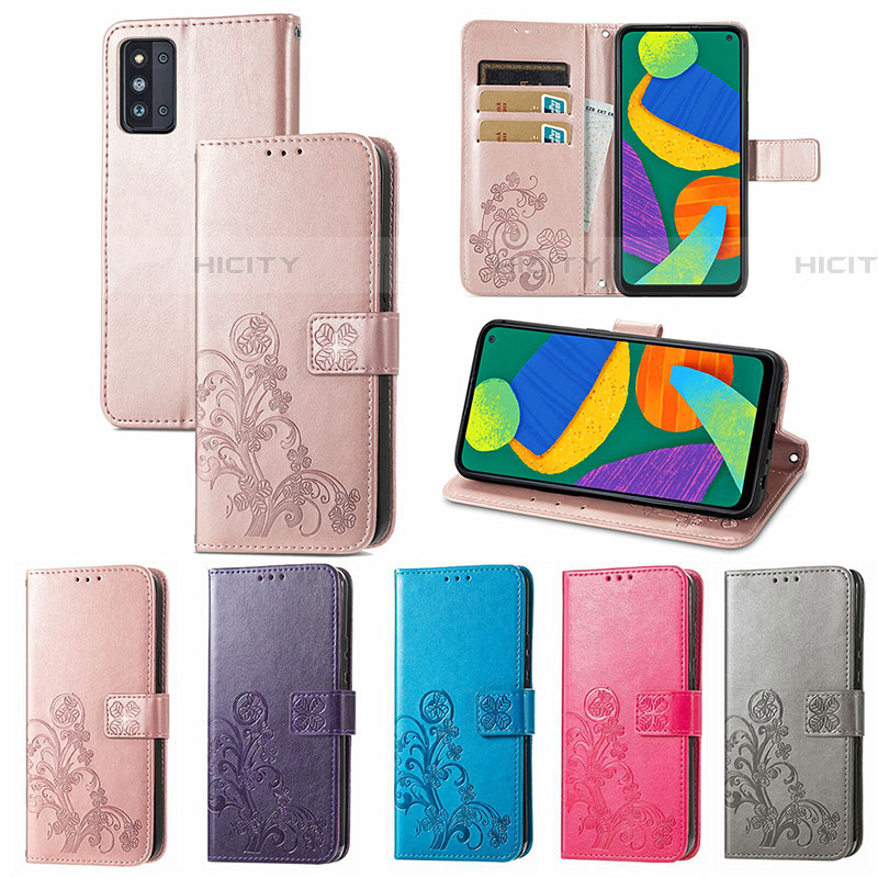 Custodia Portafoglio In Pelle Fiori Cover con Supporto per Samsung Galaxy F52 5G