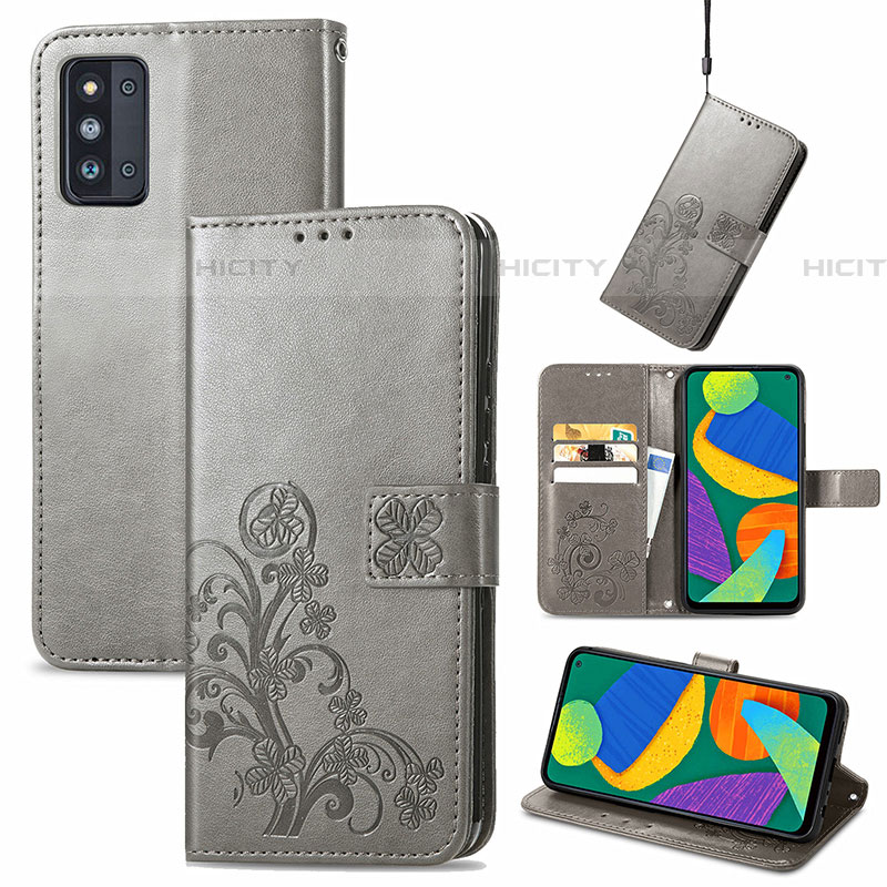 Custodia Portafoglio In Pelle Fiori Cover con Supporto per Samsung Galaxy F52 5G