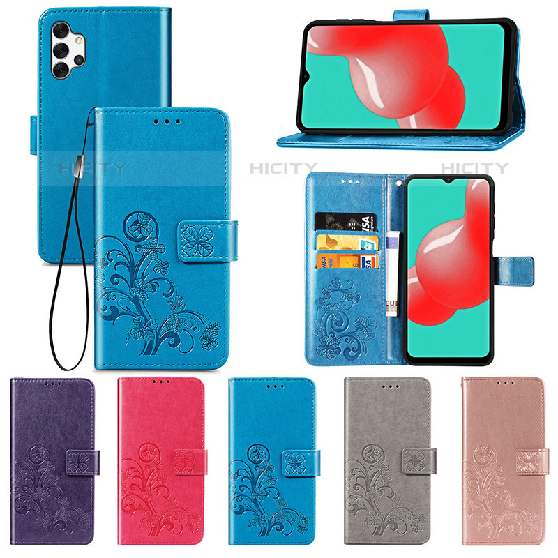 Custodia Portafoglio In Pelle Fiori Cover con Supporto per Samsung Galaxy M32 5G