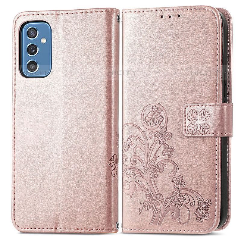 Custodia Portafoglio In Pelle Fiori Cover con Supporto per Samsung Galaxy M52 5G