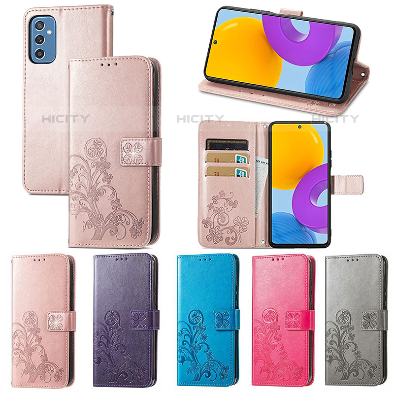 Custodia Portafoglio In Pelle Fiori Cover con Supporto per Samsung Galaxy M52 5G