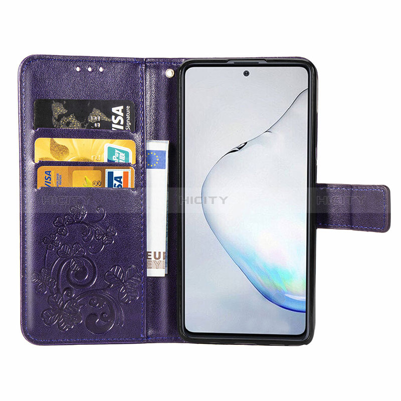 Custodia Portafoglio In Pelle Fiori Cover con Supporto per Samsung Galaxy Note 10 Lite