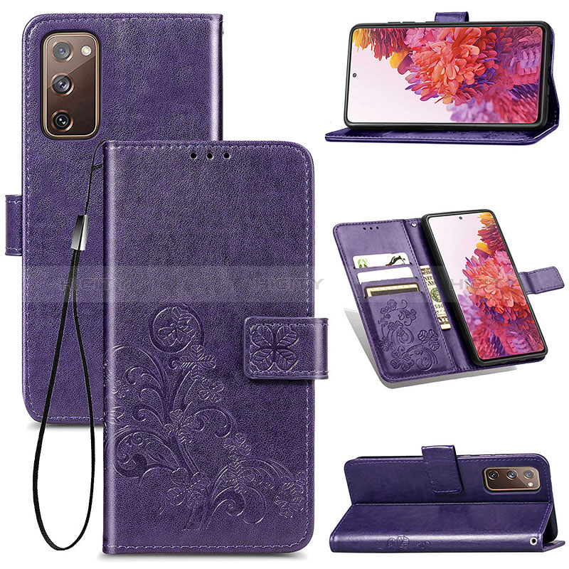 Custodia Portafoglio In Pelle Fiori Cover con Supporto per Samsung Galaxy S20 Lite 5G