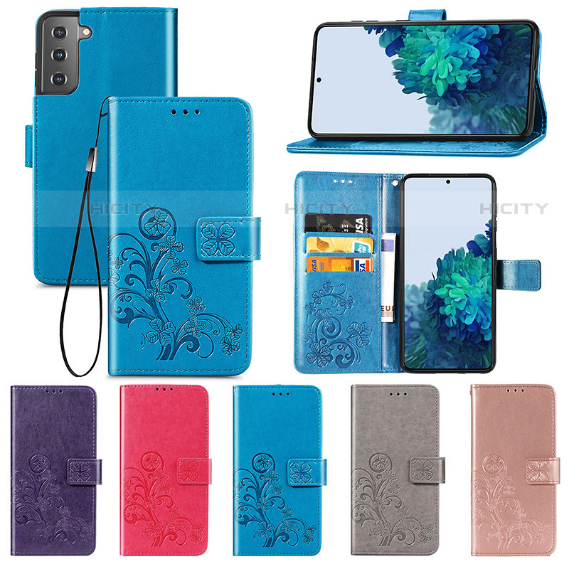 Custodia Portafoglio In Pelle Fiori Cover con Supporto per Samsung Galaxy S23 Plus 5G