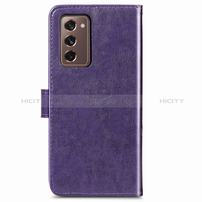 Custodia Portafoglio In Pelle Fiori Cover con Supporto per Samsung Galaxy Z Fold2 5G