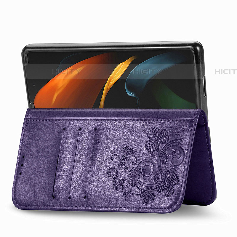 Custodia Portafoglio In Pelle Fiori Cover con Supporto per Samsung Galaxy Z Fold4 5G