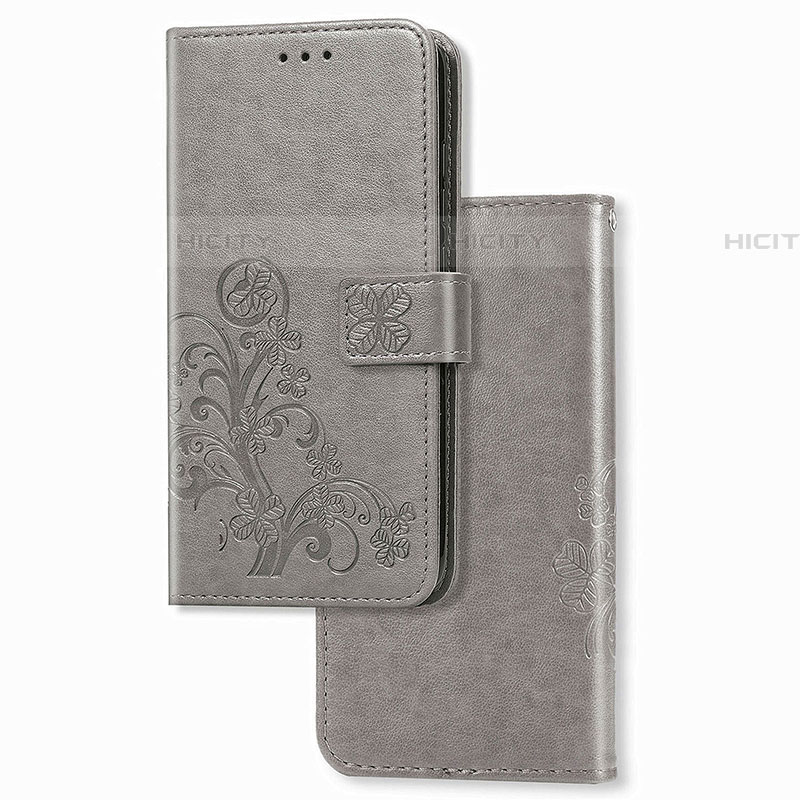 Custodia Portafoglio In Pelle Fiori Cover con Supporto per Samsung Galaxy Z Fold4 5G Grigio