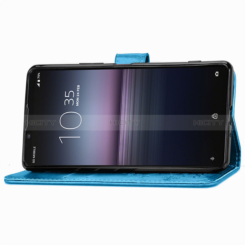 Custodia Portafoglio In Pelle Fiori Cover con Supporto per Sony Xperia 1 II