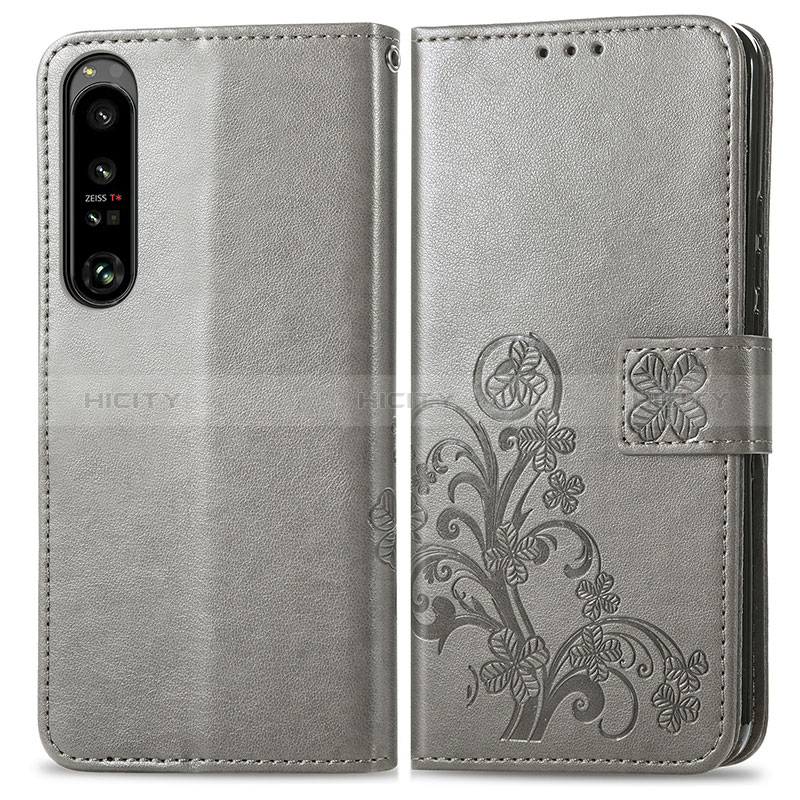 Custodia Portafoglio In Pelle Fiori Cover con Supporto per Sony Xperia 1 IV