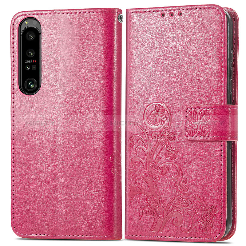 Custodia Portafoglio In Pelle Fiori Cover con Supporto per Sony Xperia 1 IV