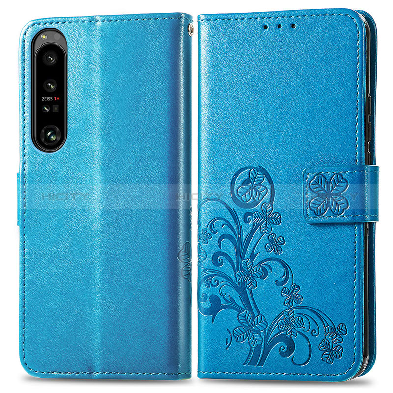 Custodia Portafoglio In Pelle Fiori Cover con Supporto per Sony Xperia 1 IV