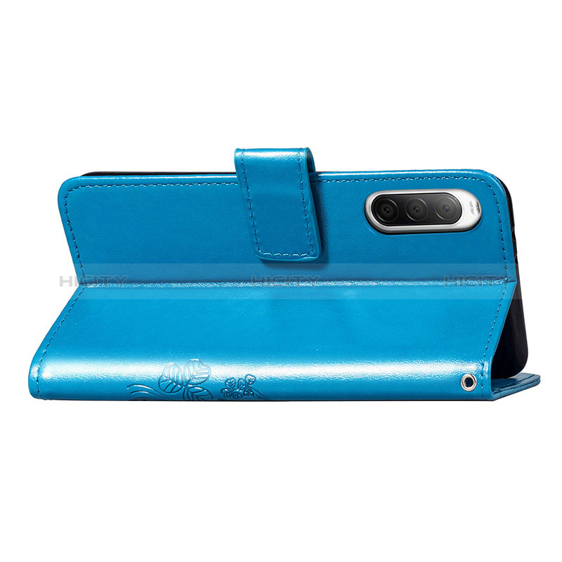 Custodia Portafoglio In Pelle Fiori Cover con Supporto per Sony Xperia 10 II