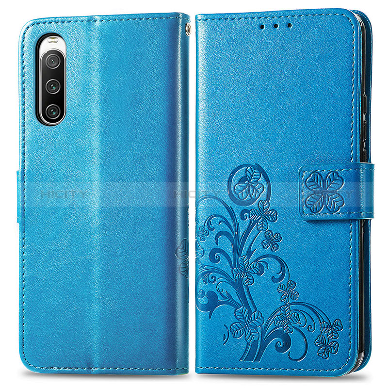 Custodia Portafoglio In Pelle Fiori Cover con Supporto per Sony Xperia 10 IV SO-52C