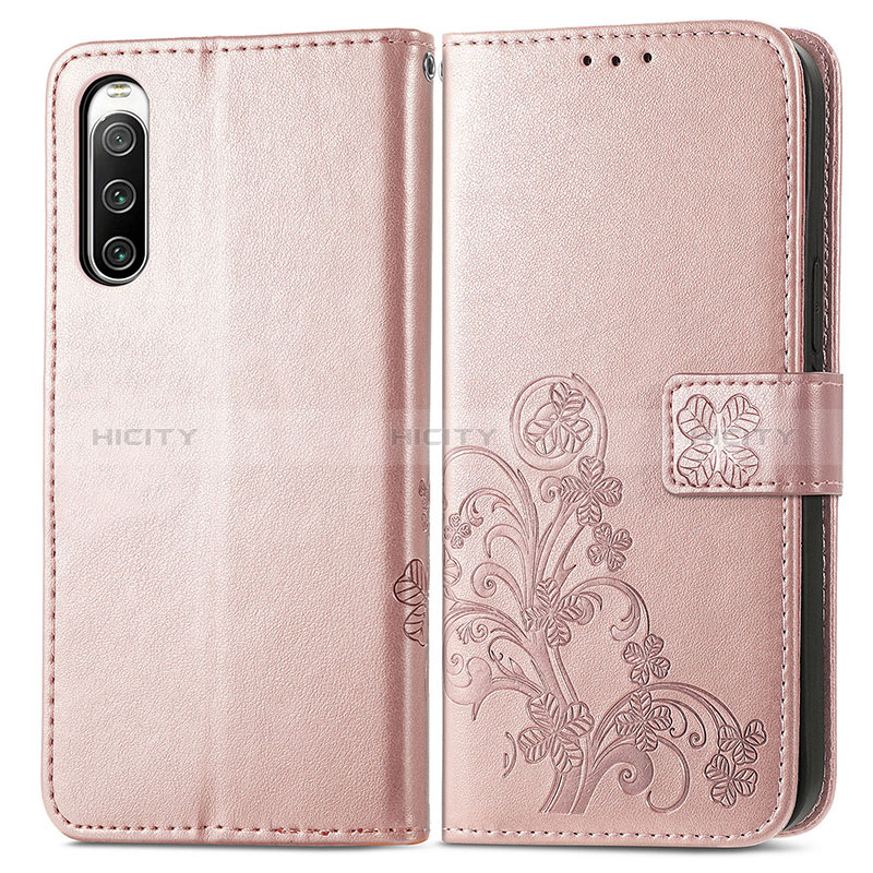 Custodia Portafoglio In Pelle Fiori Cover con Supporto per Sony Xperia 10 V