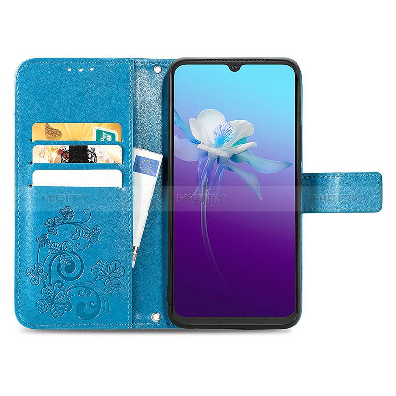 Custodia Portafoglio In Pelle Fiori Cover con Supporto per Vivo V20