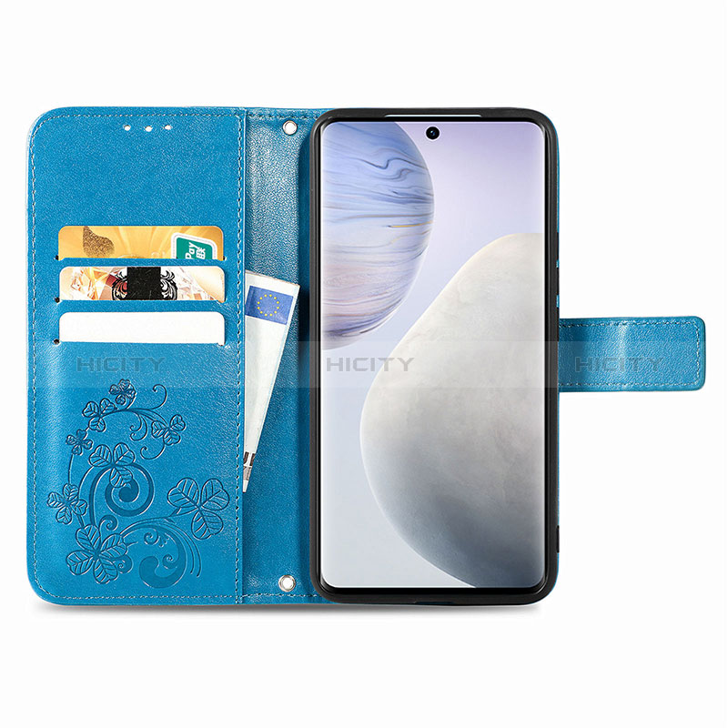 Custodia Portafoglio In Pelle Fiori Cover con Supporto per Vivo X60 Pro+ Plus 5G