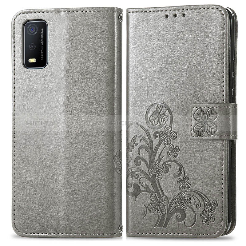 Custodia Portafoglio In Pelle Fiori Cover con Supporto per Vivo Y3s (2021)