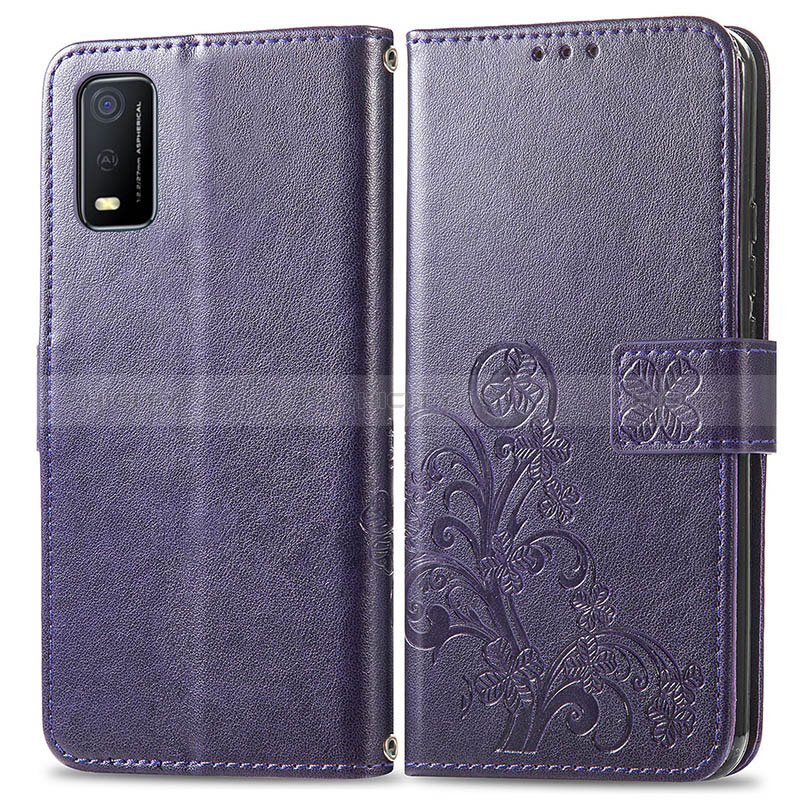 Custodia Portafoglio In Pelle Fiori Cover con Supporto per Vivo Y3s (2021)