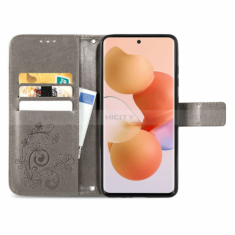 Custodia Portafoglio In Pelle Fiori Cover con Supporto per Xiaomi Civi 1S 5G