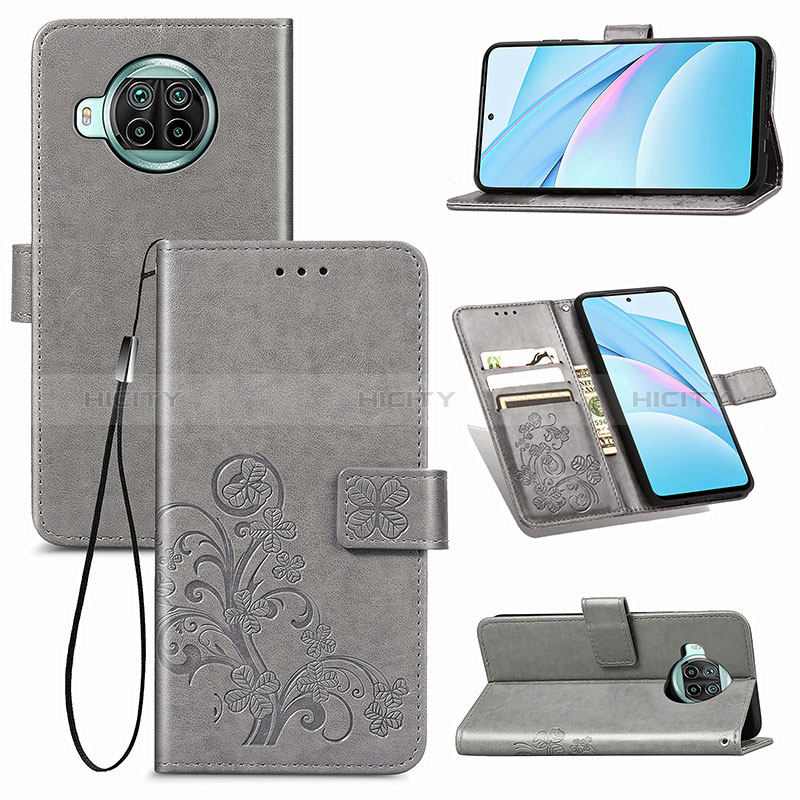 Custodia Portafoglio In Pelle Fiori Cover con Supporto per Xiaomi Mi 10i 5G