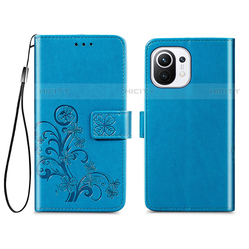 Custodia Portafoglio In Pelle Fiori Cover con Supporto per Xiaomi Mi 11 Lite 4G