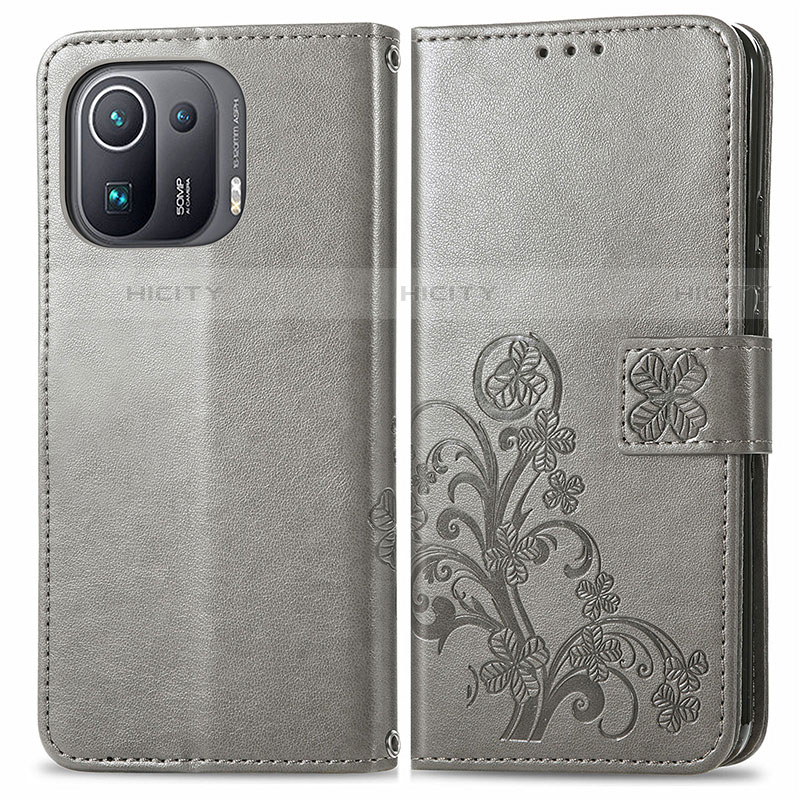 Custodia Portafoglio In Pelle Fiori Cover con Supporto per Xiaomi Mi 11 Pro 5G