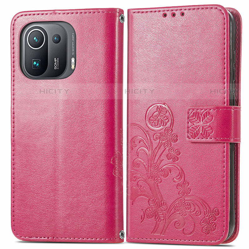 Custodia Portafoglio In Pelle Fiori Cover con Supporto per Xiaomi Mi 11 Pro 5G