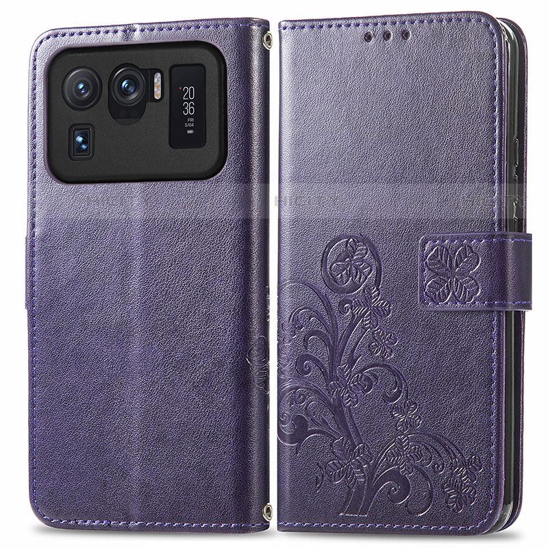 Custodia Portafoglio In Pelle Fiori Cover con Supporto per Xiaomi Mi 11 Ultra 5G