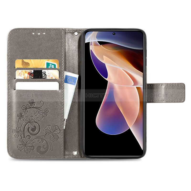 Custodia Portafoglio In Pelle Fiori Cover con Supporto per Xiaomi Mi 11i 5G (2022)