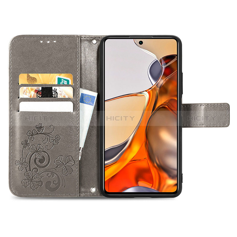 Custodia Portafoglio In Pelle Fiori Cover con Supporto per Xiaomi Mi 11T 5G