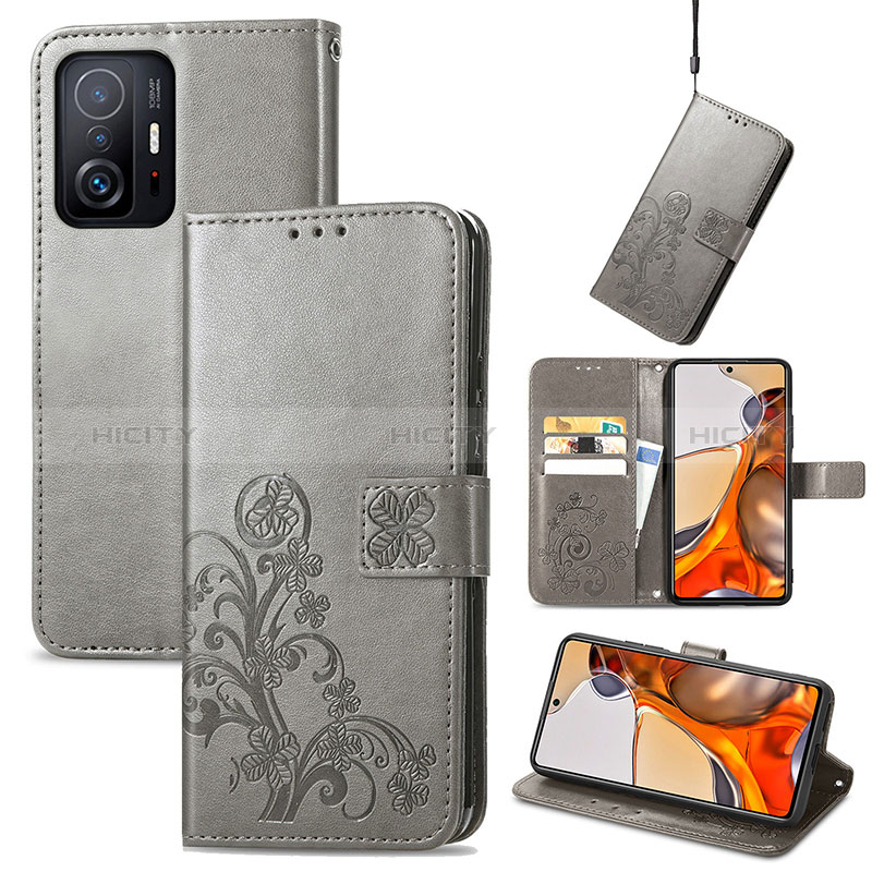 Custodia Portafoglio In Pelle Fiori Cover con Supporto per Xiaomi Mi 11T Pro 5G