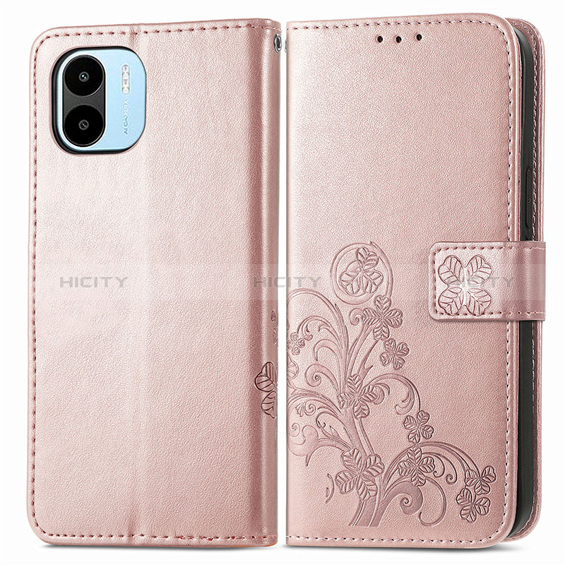 Custodia Portafoglio In Pelle Fiori Cover con Supporto per Xiaomi Poco C50