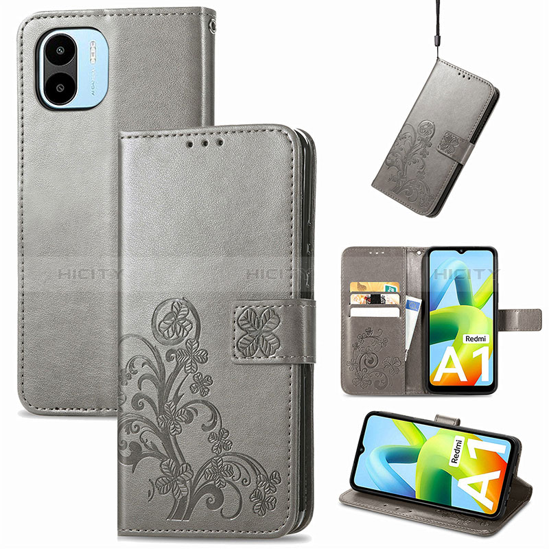 Custodia Portafoglio In Pelle Fiori Cover con Supporto per Xiaomi Poco C50