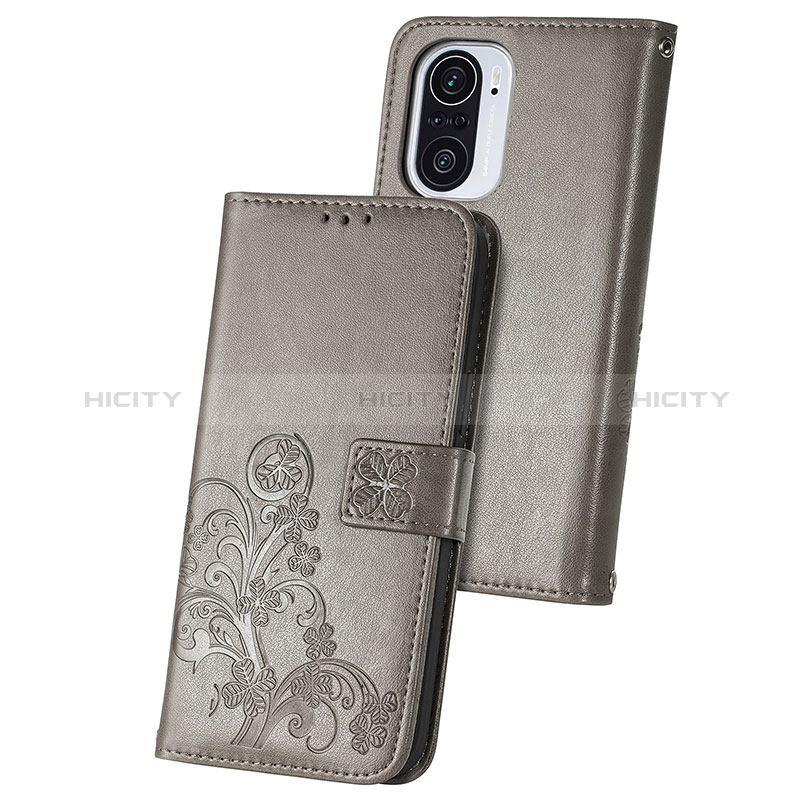 Custodia Portafoglio In Pelle Fiori Cover con Supporto per Xiaomi Poco F3 5G