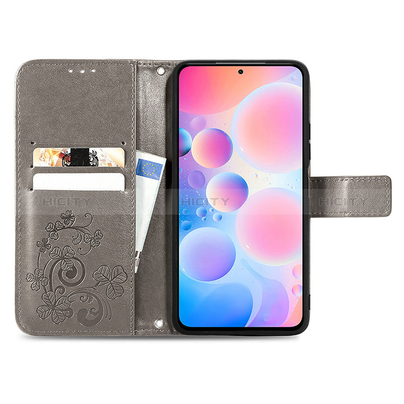 Custodia Portafoglio In Pelle Fiori Cover con Supporto per Xiaomi Poco F3 5G