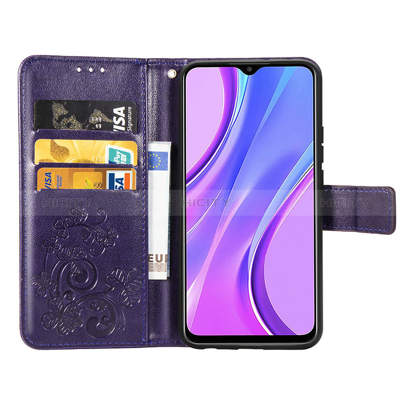 Custodia Portafoglio In Pelle Fiori Cover con Supporto per Xiaomi Poco M2