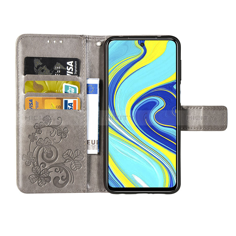 Custodia Portafoglio In Pelle Fiori Cover con Supporto per Xiaomi Poco M2 Pro