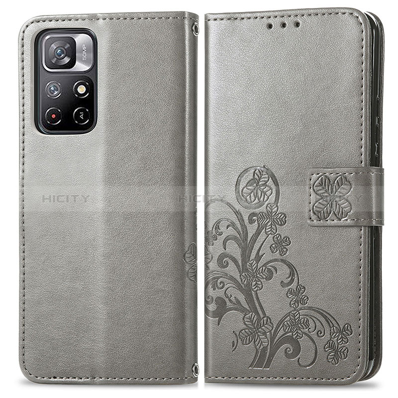 Custodia Portafoglio In Pelle Fiori Cover con Supporto per Xiaomi Poco M4 Pro 5G