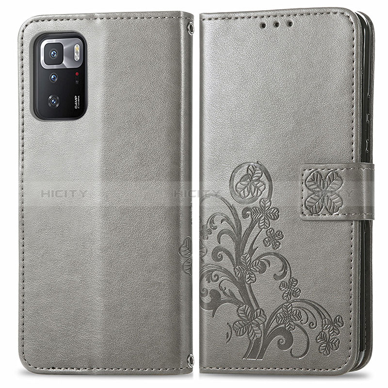 Custodia Portafoglio In Pelle Fiori Cover con Supporto per Xiaomi Poco X3 GT 5G