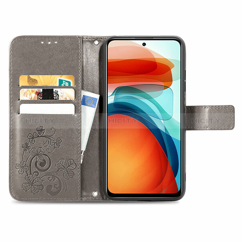 Custodia Portafoglio In Pelle Fiori Cover con Supporto per Xiaomi Poco X3 GT 5G