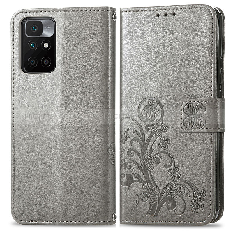 Custodia Portafoglio In Pelle Fiori Cover con Supporto per Xiaomi Redmi 10 (2022)