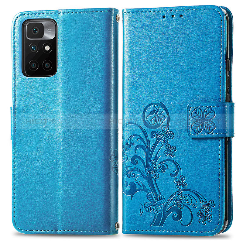 Custodia Portafoglio In Pelle Fiori Cover con Supporto per Xiaomi Redmi 10 (2022)