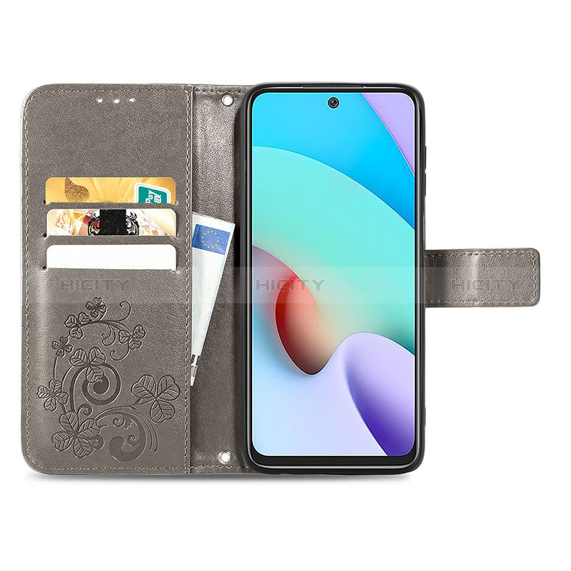 Custodia Portafoglio In Pelle Fiori Cover con Supporto per Xiaomi Redmi 10 (2022)