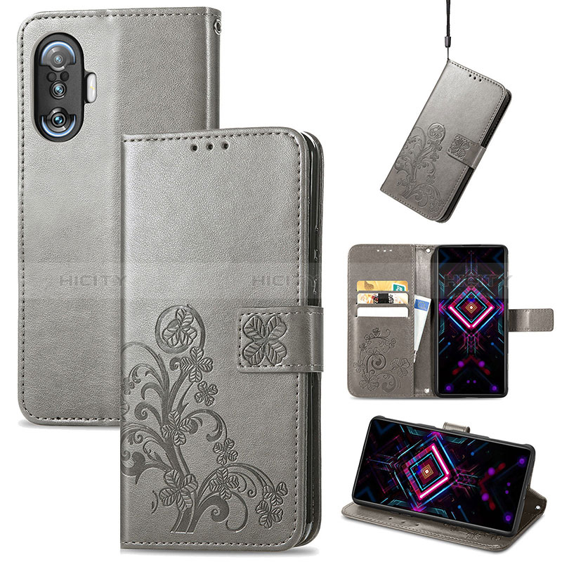 Custodia Portafoglio In Pelle Fiori Cover con Supporto per Xiaomi Redmi K40 Gaming 5G