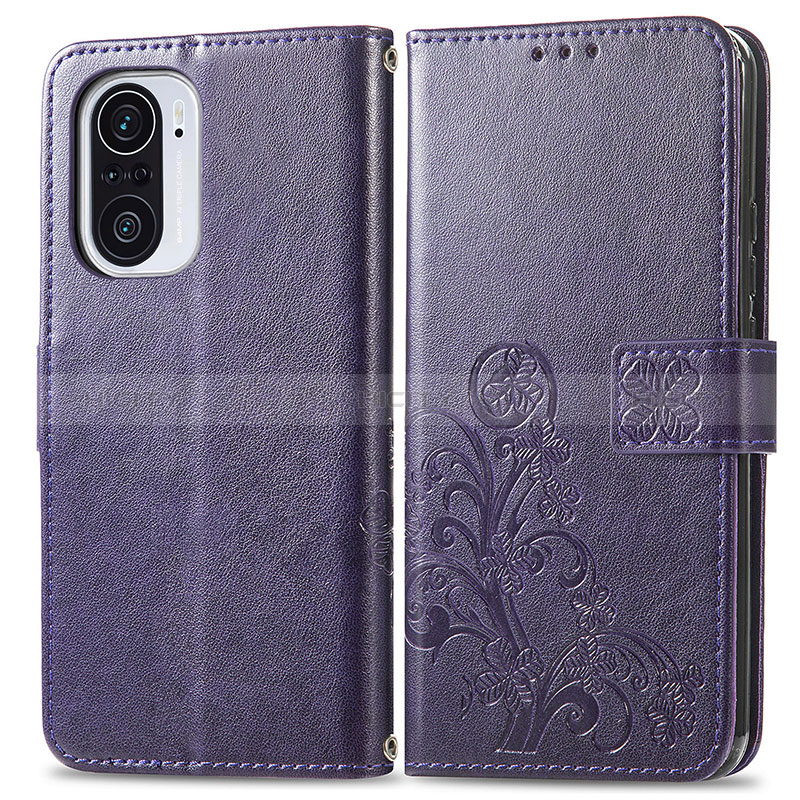 Custodia Portafoglio In Pelle Fiori Cover con Supporto per Xiaomi Redmi K40 Pro 5G