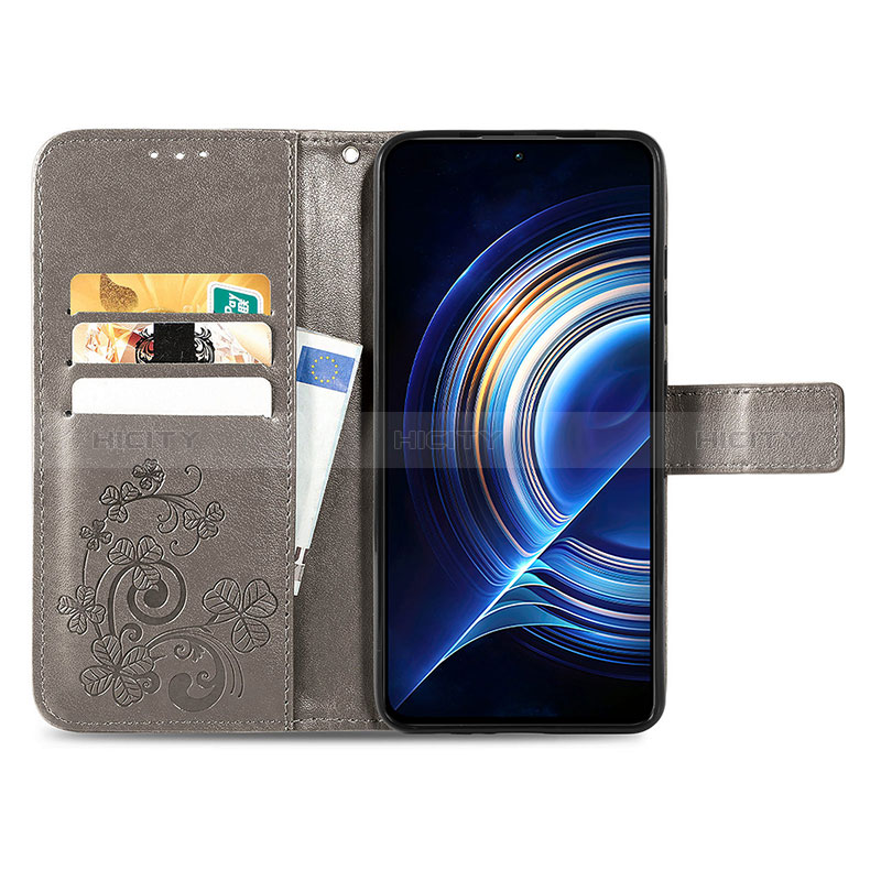 Custodia Portafoglio In Pelle Fiori Cover con Supporto per Xiaomi Redmi K50 5G